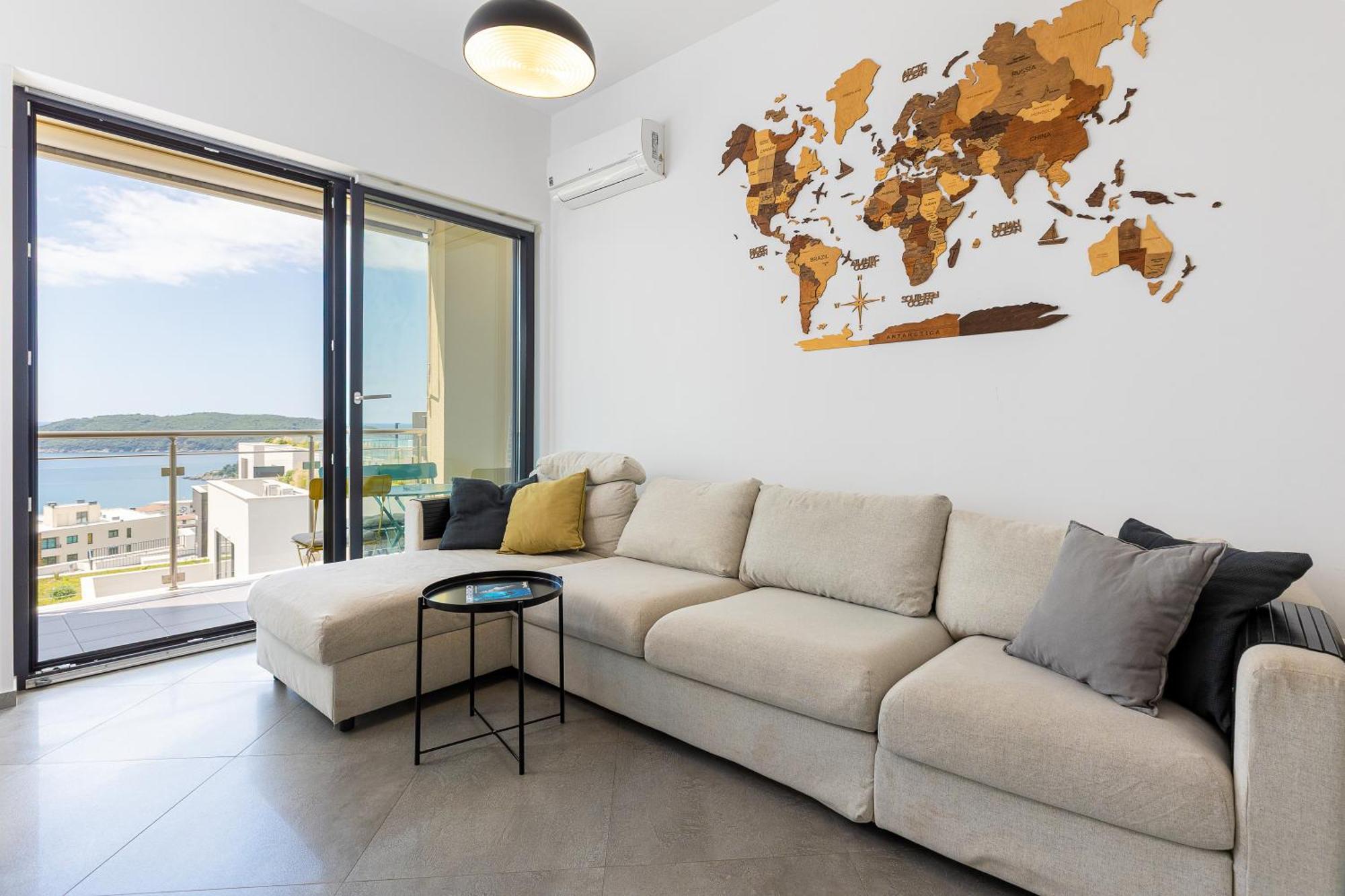 Modern Top Floor Sea View 3Br With Pools, Spa & Fitness Becici  Bagian luar foto