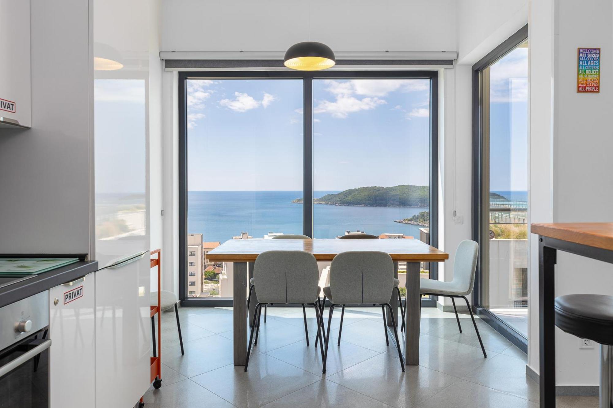 Modern Top Floor Sea View 3Br With Pools, Spa & Fitness Becici  Bagian luar foto